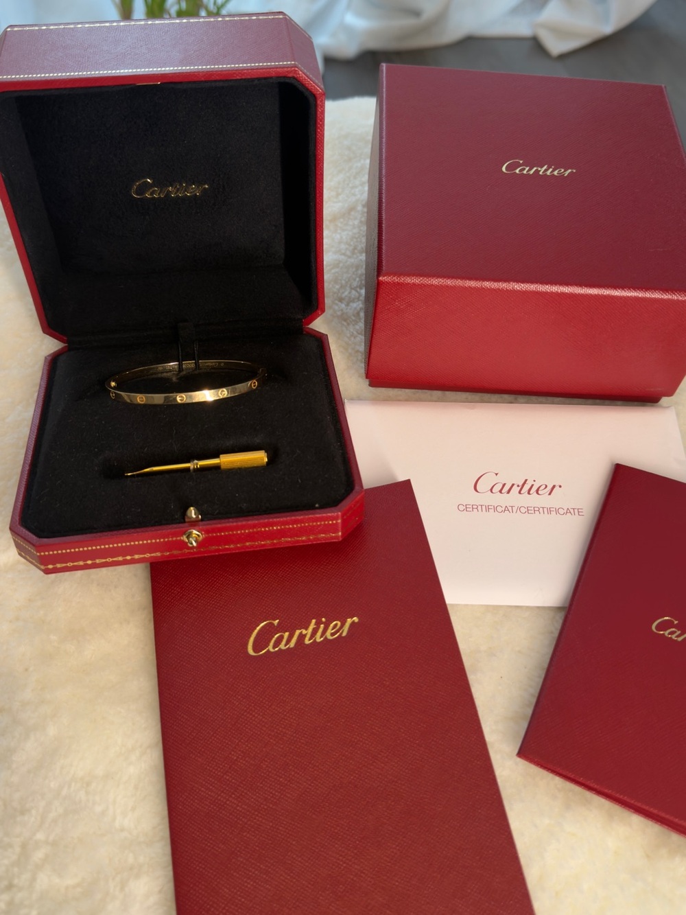 Cartier Gold Small Love Bracelet - size 17